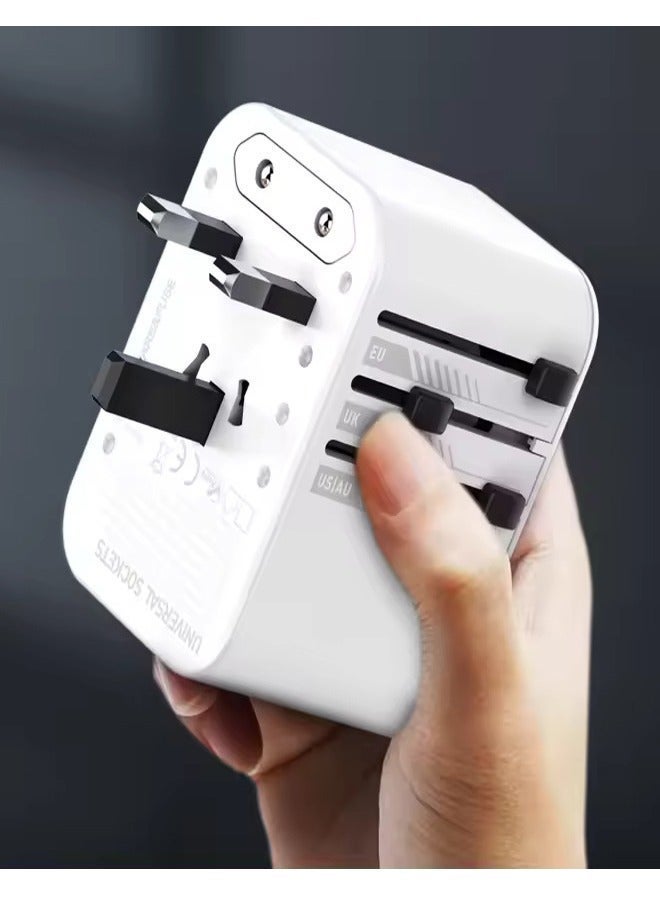 LDNIO محول سفر عالمي 45 واط محول دولي مع شحن سريع USB 2 نوع C شاحن حائط شامل عالمي المملكة المتحدة الولايات المتحدة أستراليا الاتحاد الأوروبي - Image 4